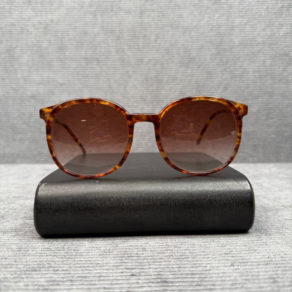 Vintage Sanford Hutton Colors in Optics Y2K Sunglasses Tortoise Round 1987 USA